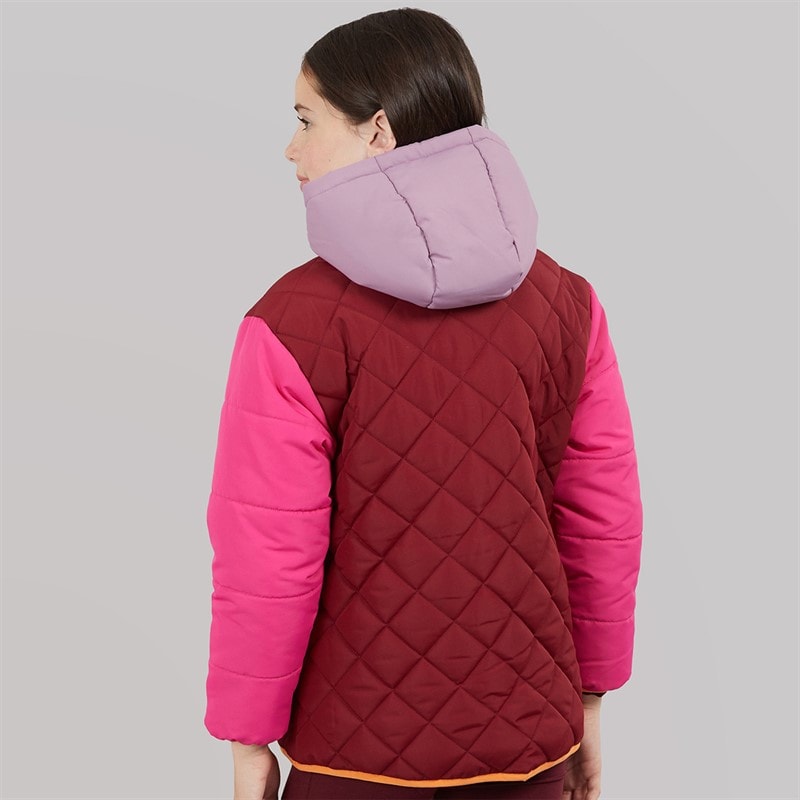 Girls Whitworth Puffer Coat Plum - Image 2