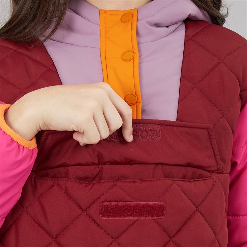 Girls Whitworth Puffer Coat Plum - Image 3