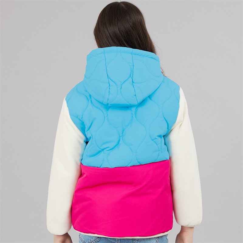 Girls Whimble Mid Length Coat Hot Pink - Image 2