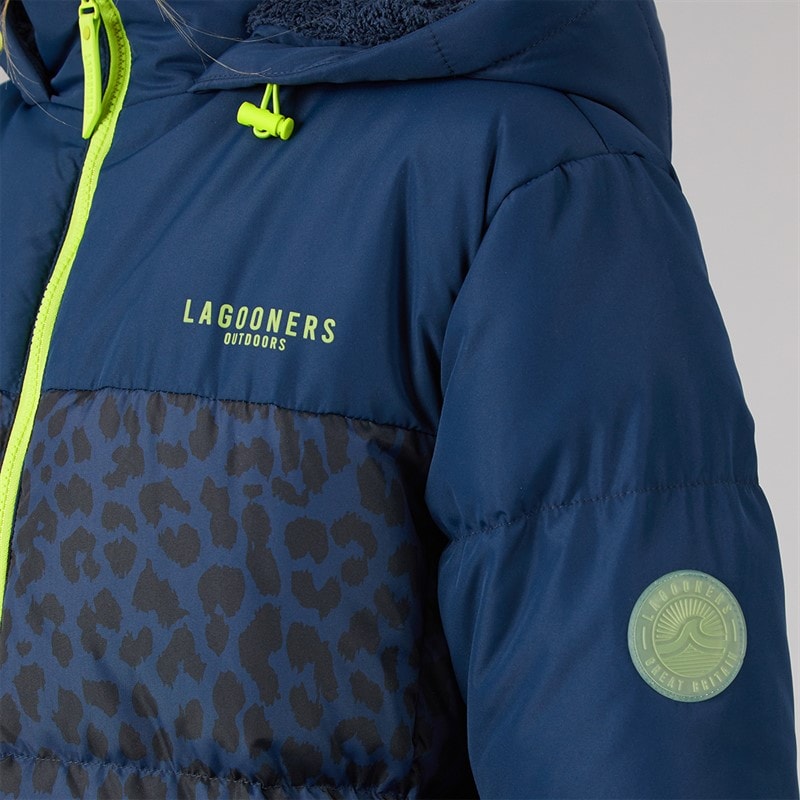 Womens Aussie Short Puffer Jacket Leopard - Image 5