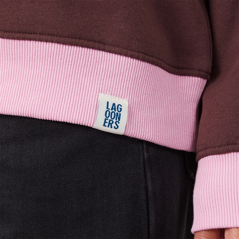 Womens Sky Hoodie Pink/Brown - Image 3