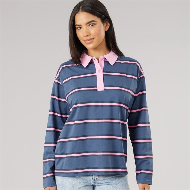 Lagooners Womens Cedar Collared Shirt Stone Blue