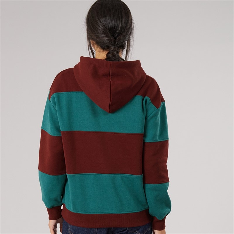 Womens Sky Hoodie Deep Sea/Burgundy - Image 2
