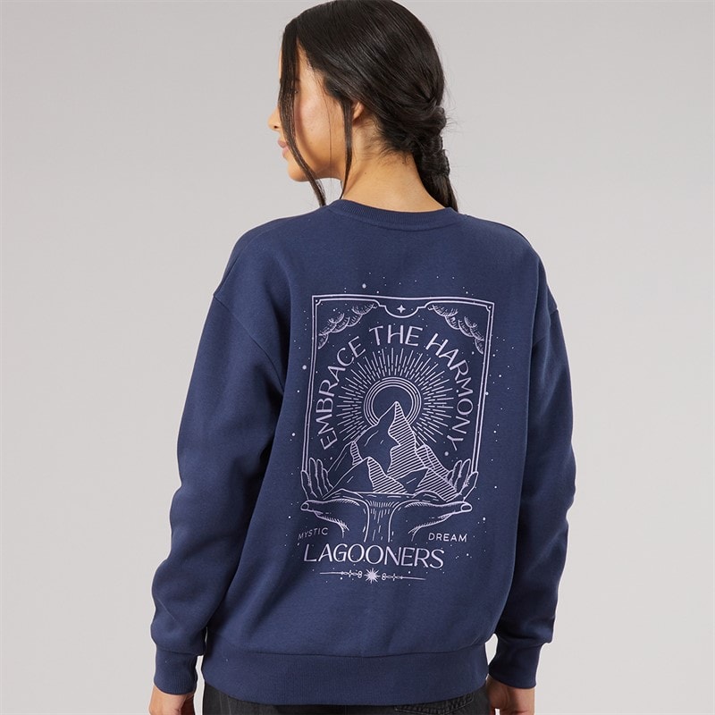 Womens Willowmere Graphic Sweatshirt Navy - Image 3
