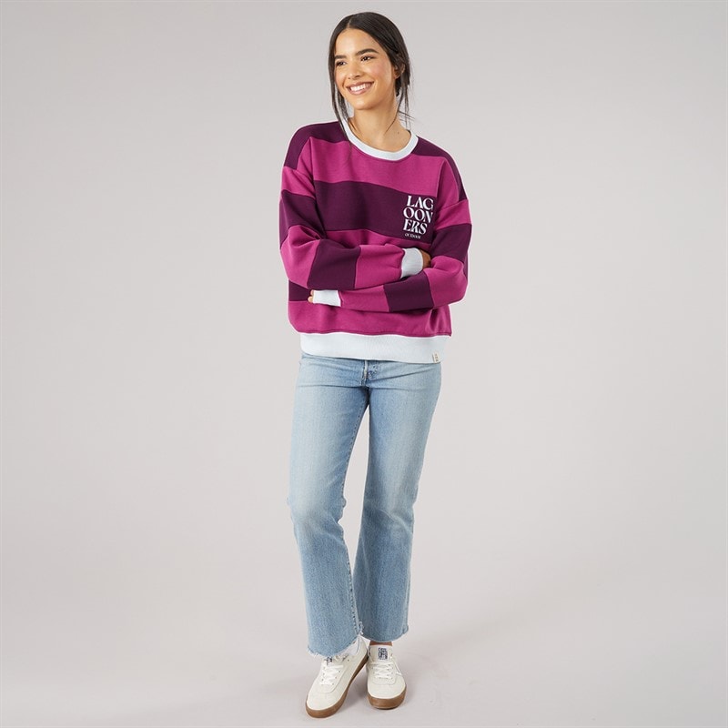 Womens Cornflour Field Graphic Sweatshirt Berry/Dark Purple - Image 4
