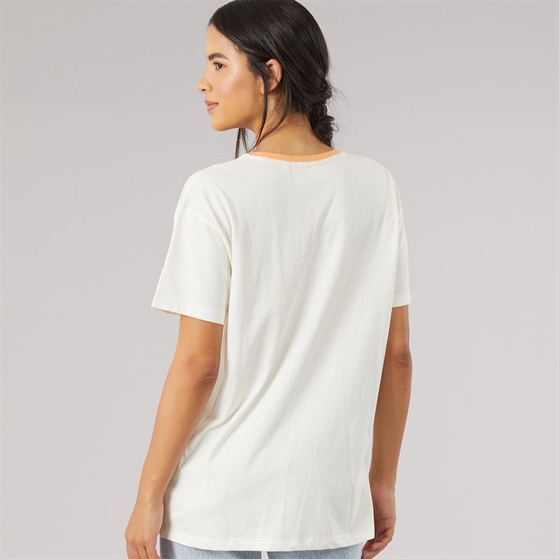 Womens Rowan Oversized T-Shirt Ecru - Image 2