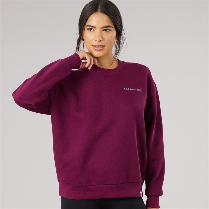 Womens Thistleby Graphic Sweatshirt Dark Purple - Image 2