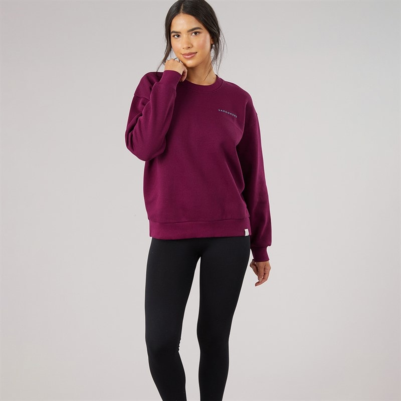 Womens Thistleby Graphic Sweatshirt Dark Purple - Image 4