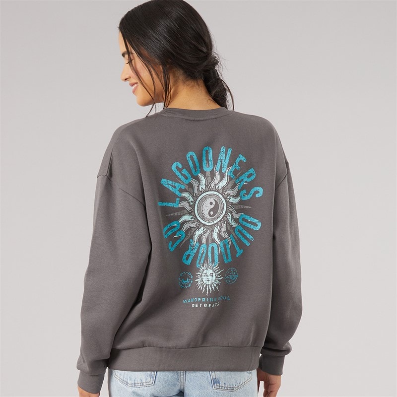 Womens Fogmere Graphic Sweatshirt Charcoal - Image 3