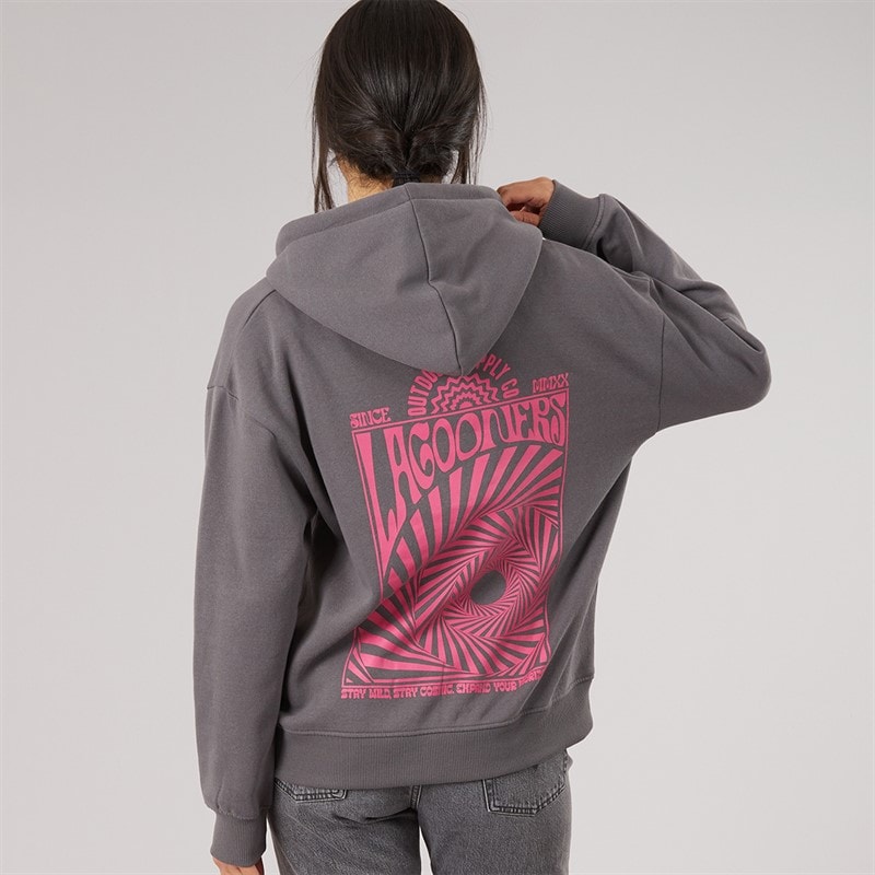 Womens Windrow Hoodie Charcoal - Image 3