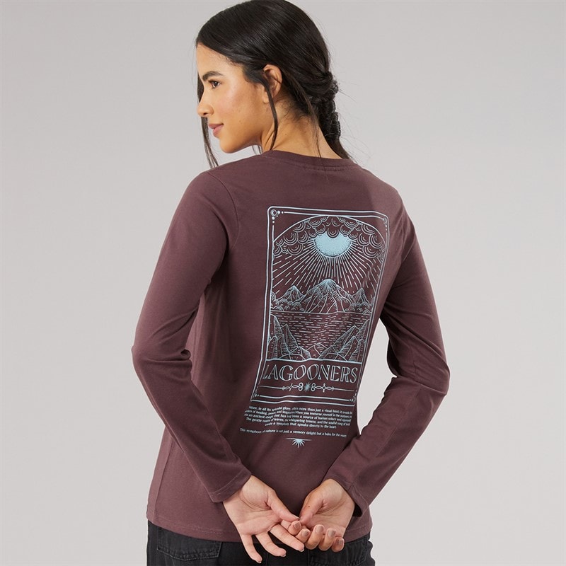 Womens Grove Long Sleeve T-Shirt Brown - Image 1