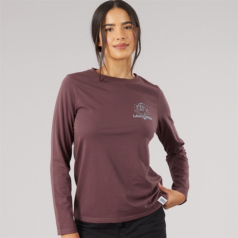 Womens Grove Long Sleeve T-Shirt Brown - Image 2