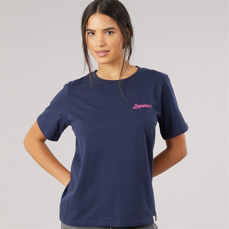 Womens Fern T-Shirt Navy - Image 2