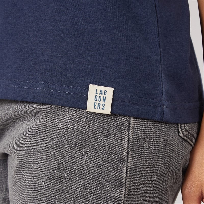 Womens Fern T-Shirt Navy - Image 4