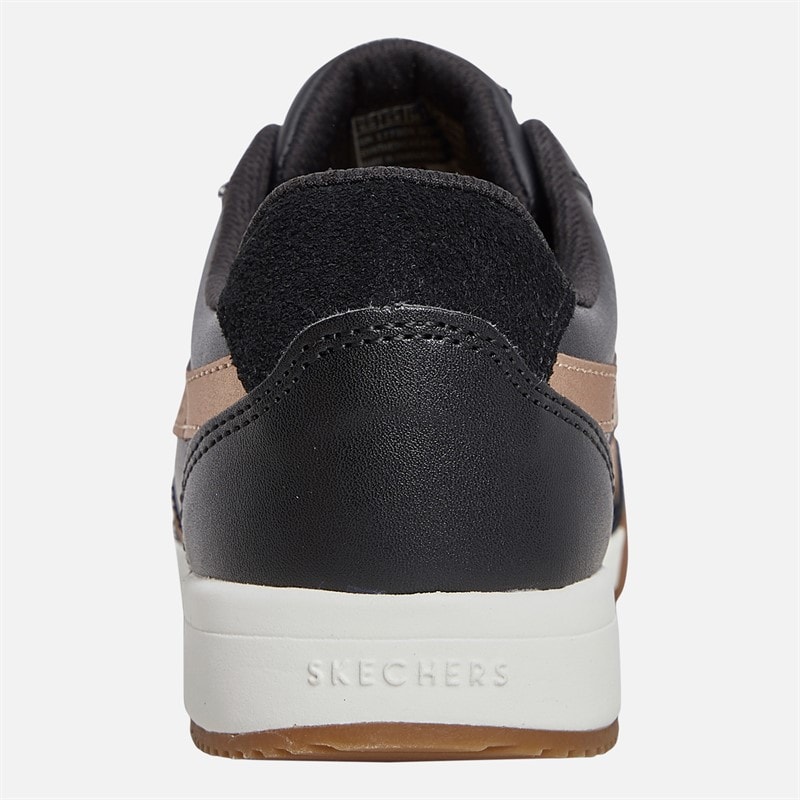 Womens Skechers Zinger 2.0 Metallic Roads Trainers Black/Rose Gold - Image 3