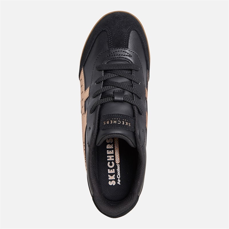 Womens Skechers Zinger 2.0 Metallic Roads Trainers Black/Rose Gold - Image 4