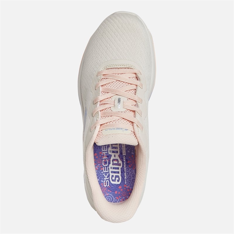 Womens Skechers Slip-Ins Go Walk 8 Nadia Trainers Natural - Image 4