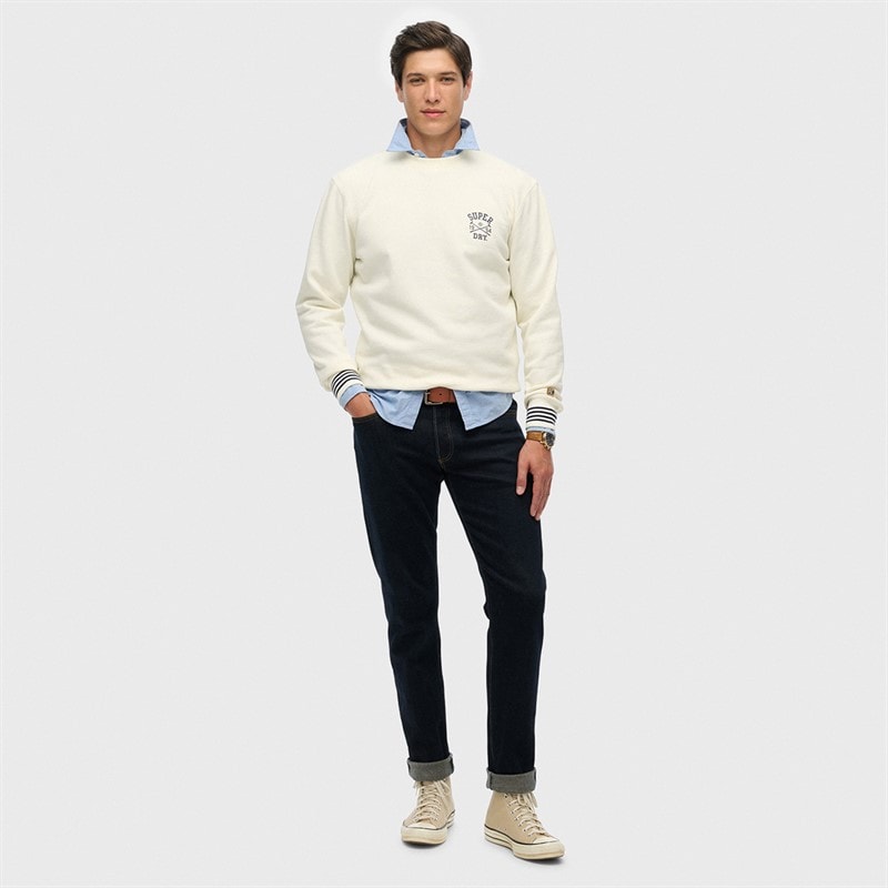 Mens Athletic Club Sweatshirt Off White - Image 4