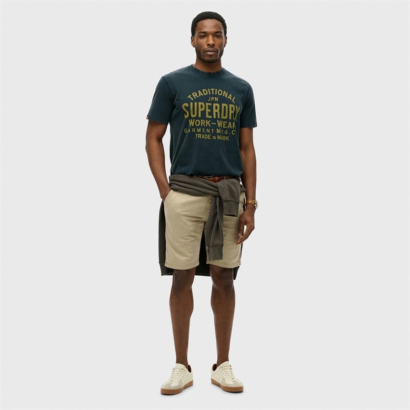 Mens Machined Goods Workwear T-Shirt Eclipse Navy - Image 4