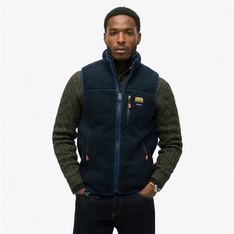 Mens Outdoor Fleece Gilet Eclipse Navy - Image 2