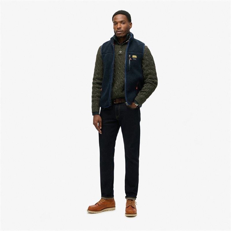 Mens Outdoor Fleece Gilet Eclipse Navy - Image 4