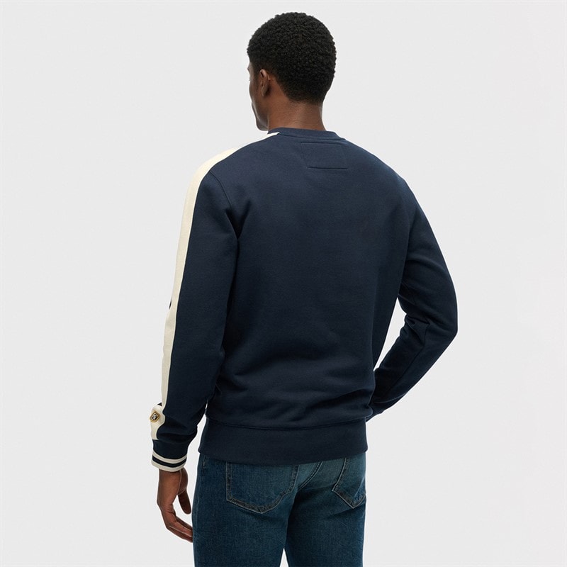Mens Athletic Club Sweatshirt Nautical Navy Contrast - Image 2