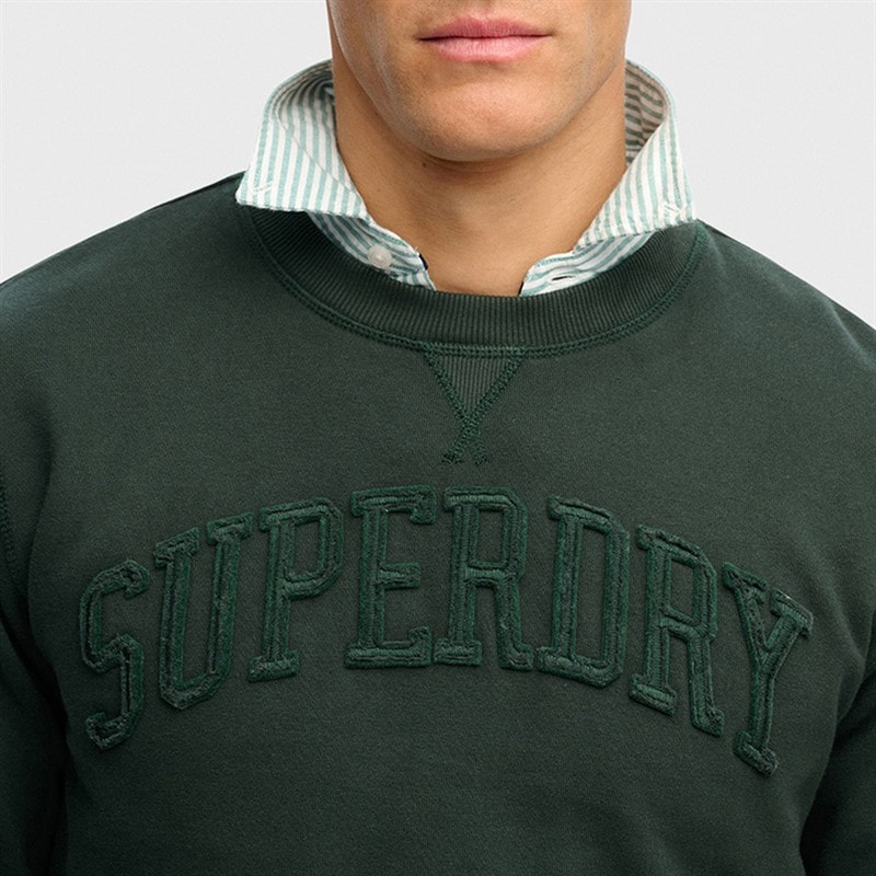 Mens Vintage Athletic Tonal Sweatshirt Eagle Green - Image 3