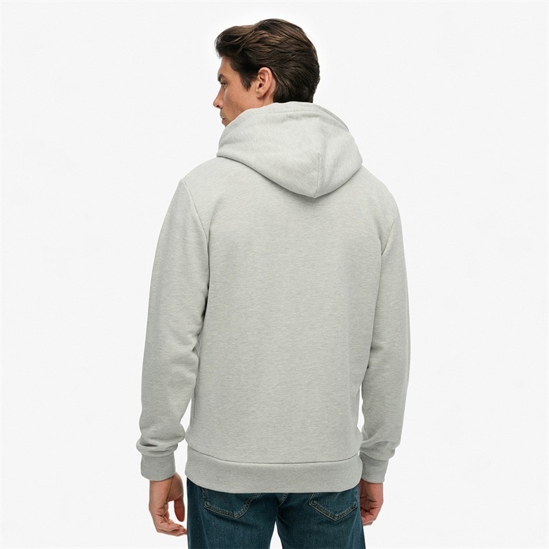 Mens Athletic Hoodie Cadet Grey Marl - Image 2