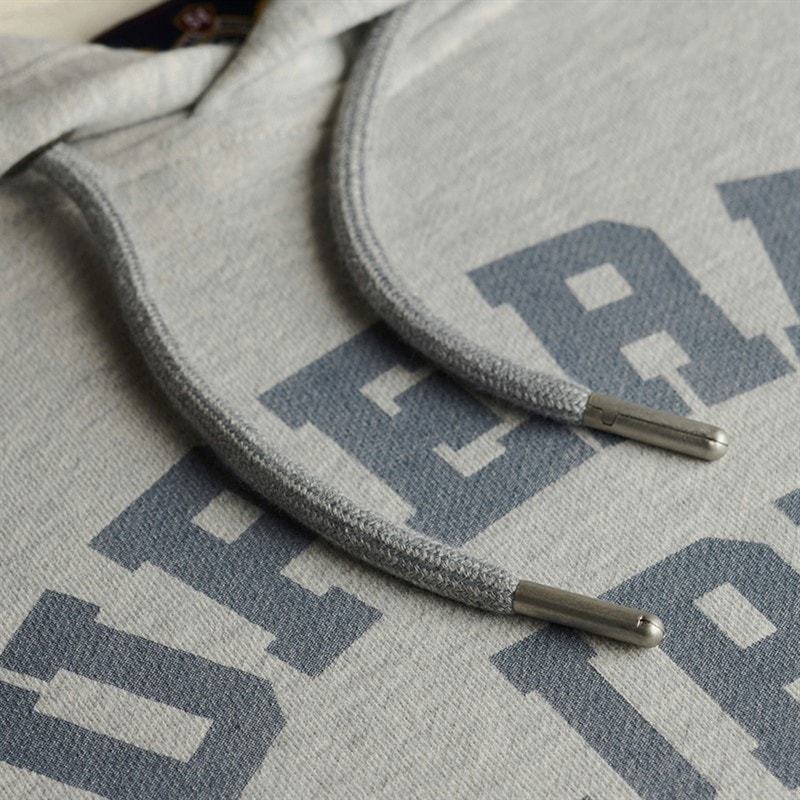 Mens Athletic Hoodie Cadet Grey Marl - Image 5