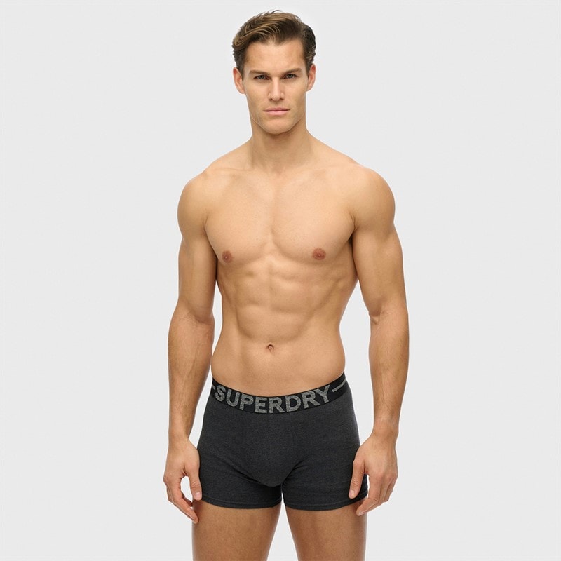 Mens Three Pack Boxers Raven Black Marl - Image 2