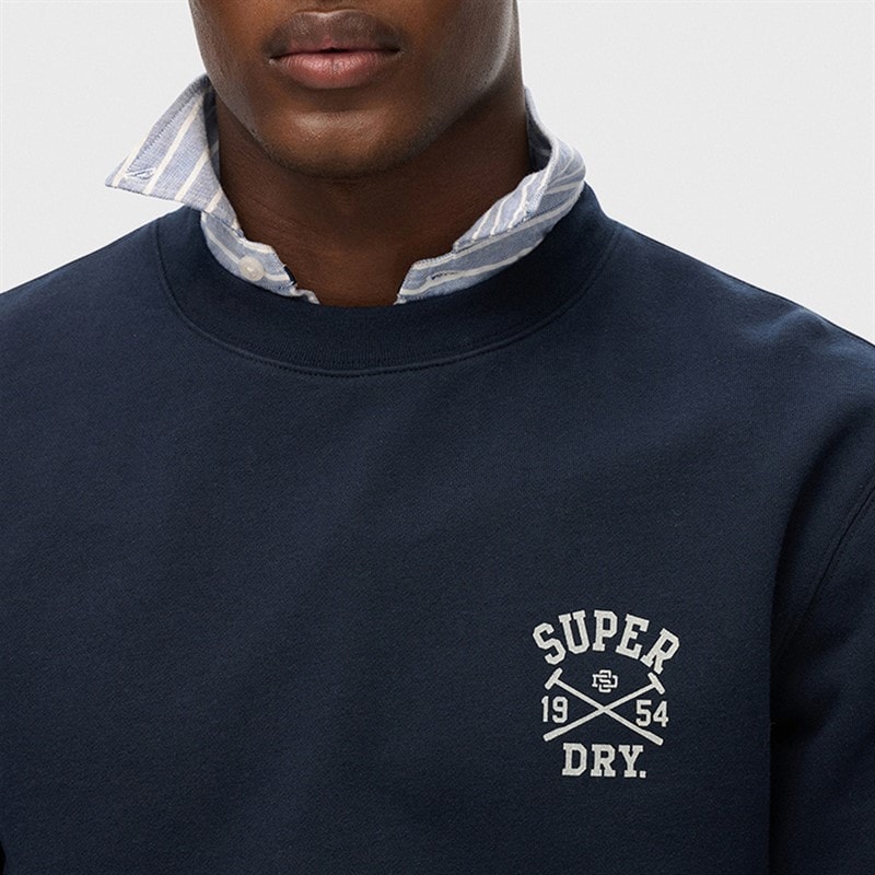 Mens Athletic Club Sweatshirt Nautical Navy - Image 3