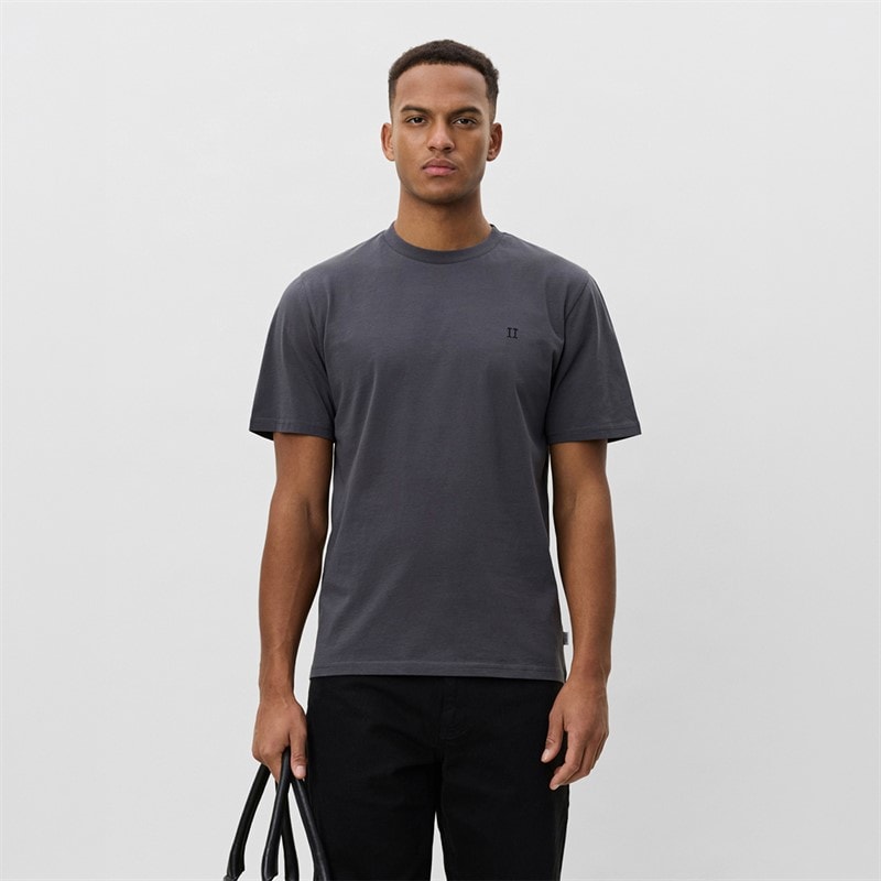 Les Deux Mens Core Contrast T-Shirt Asphalt