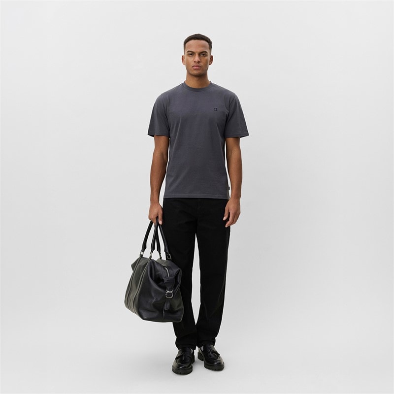 Les Deux Mens Core Contrast T-Shirt Asphalt - Image 4