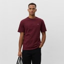 Les Deux Mens Core Contrast T-Shirt Chocolate Truffle Red