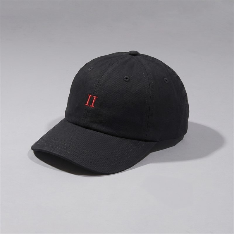 Les Deux Mens Core Contrast Dad Cap Black