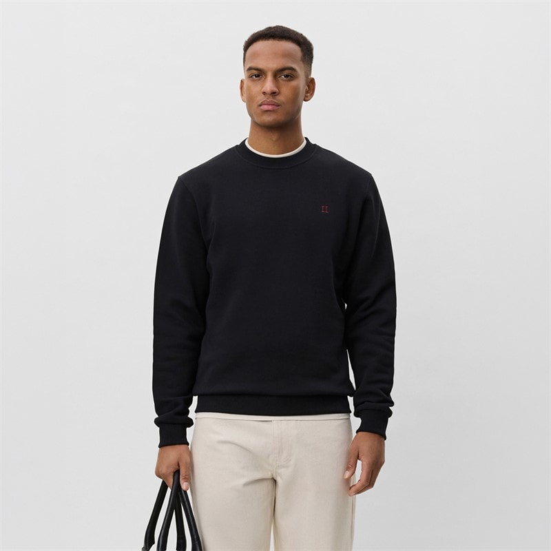 Les Deux Mens Core Contrast Sweatshirt Black - Image 1