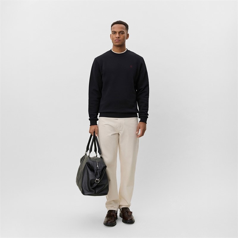 Les Deux Mens Core Contrast Sweatshirt Black - Image 4