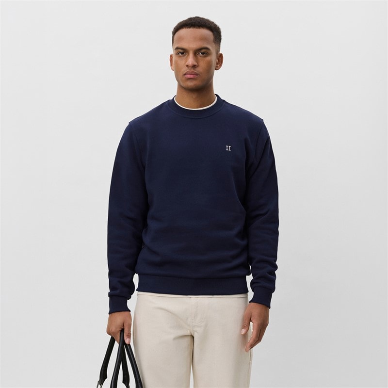 Les Deux Mens Core Contrast Sweatshirt Dark Navy - Image 1