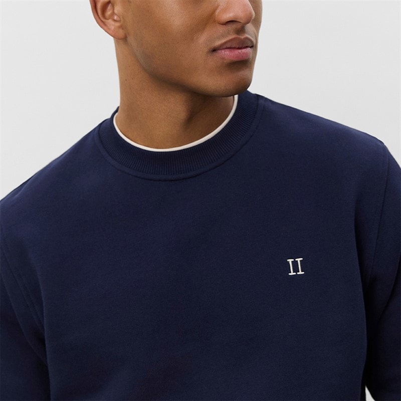 Les Deux Mens Core Contrast Sweatshirt Dark Navy - Image 3