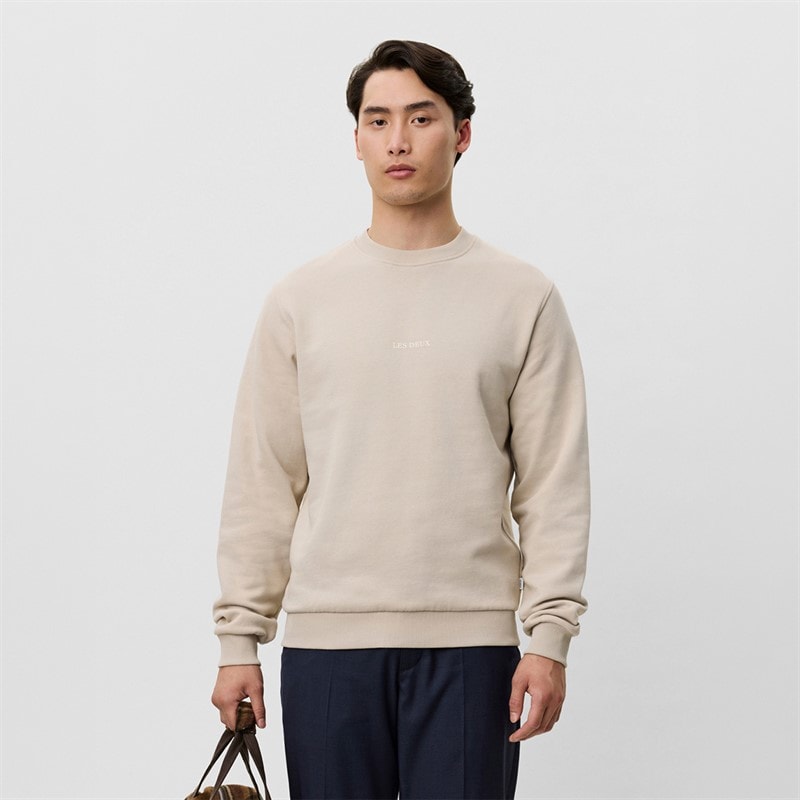 Les Deux Mens Andrew Sweatshirt Light Sand - Image 1
