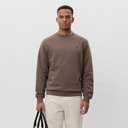 Les Deux Mens Core Contrast Sweatshirt Mountain Grey Brown