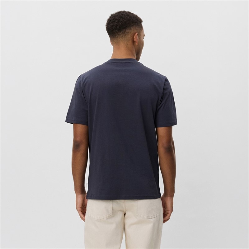 Les Deux Mens Core Contrast T-Shirt India Ink Blue - Image 2