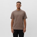 Les Deux Mens Core Contrast T-Shirt Mountain Grey Brown