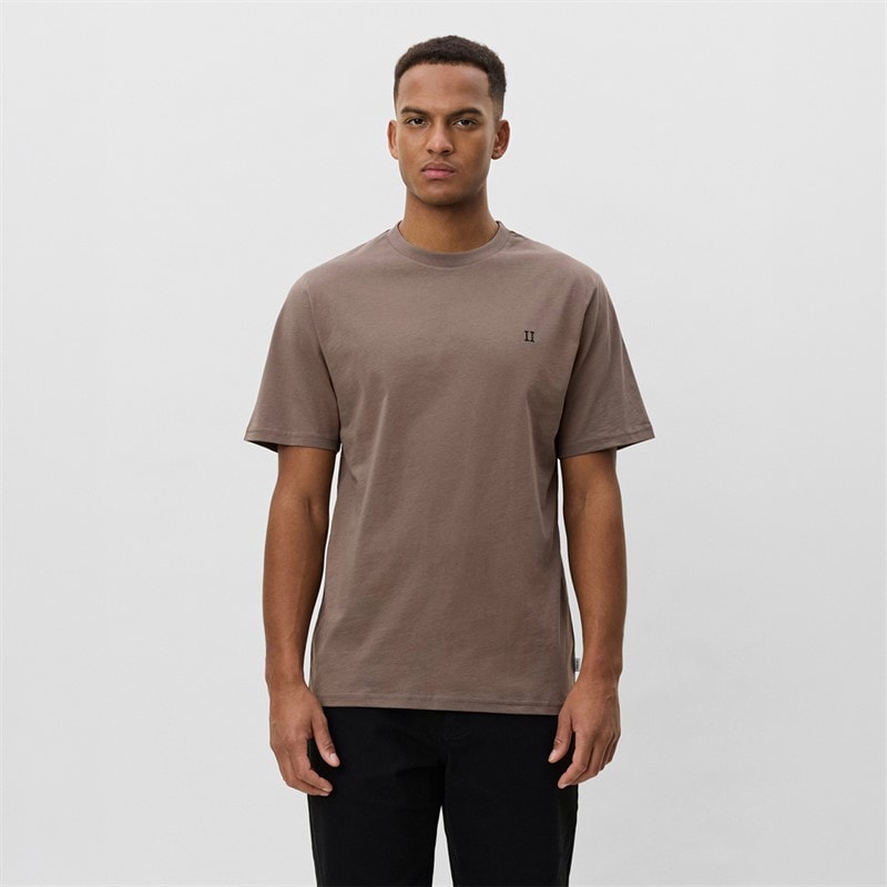 Les Deux Mens Core Contrast T-Shirt Mountain Grey Brown - Image 1
