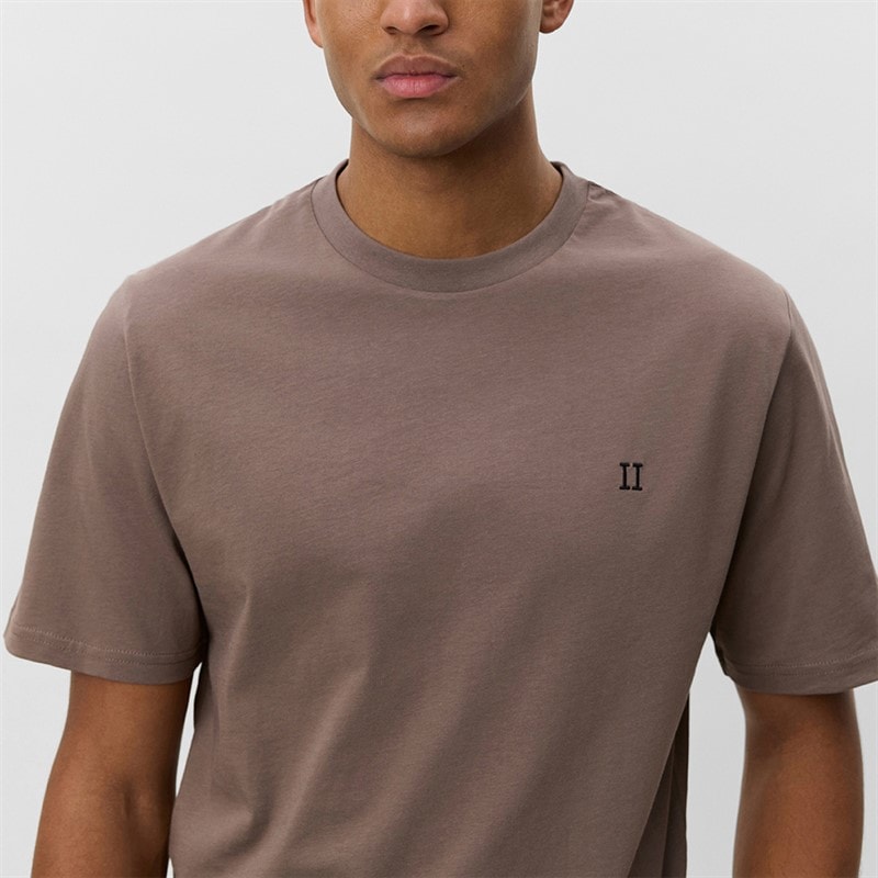 Les Deux Mens Core Contrast T-Shirt Mountain Grey Brown - Image 3