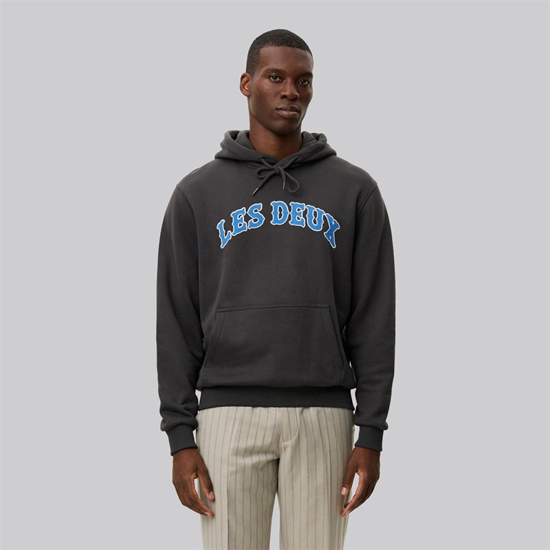Les Deux Mens Brady Western Hoodie Raven Grey - Image 1