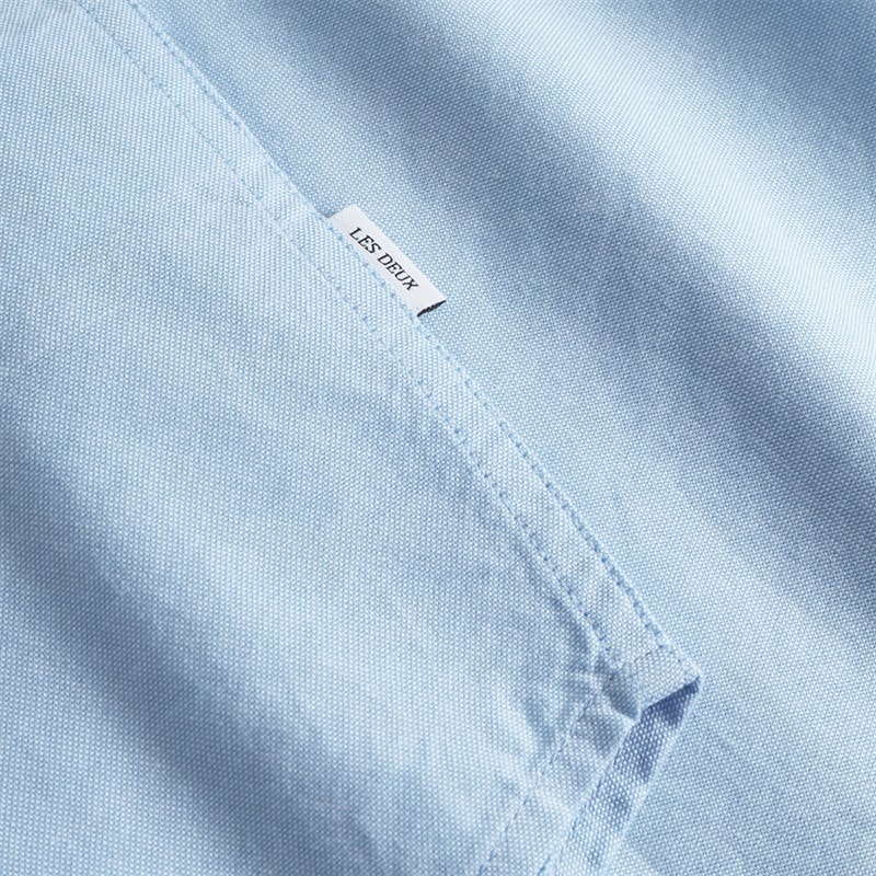 Les Deux Boys Konrad Contrast Oxford Shirt Light Blue - Image 4