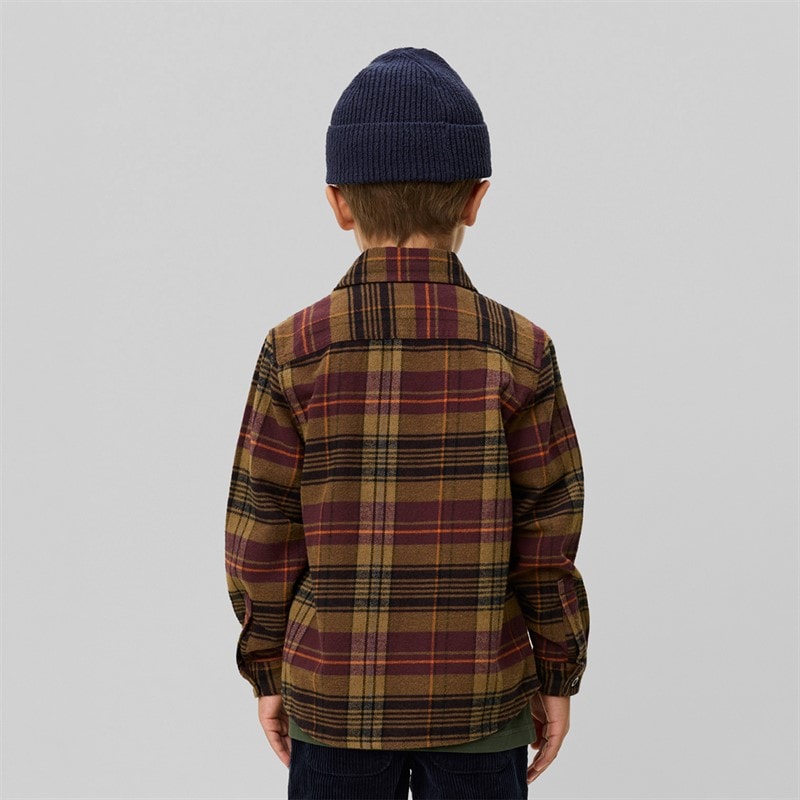 Les Deux Boys Lennon Check Overshirt Fudge - Image 2