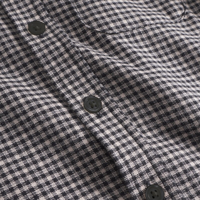 Les Deux Boys Konrad Check Flannel Shirt Gargoyle - Image 3