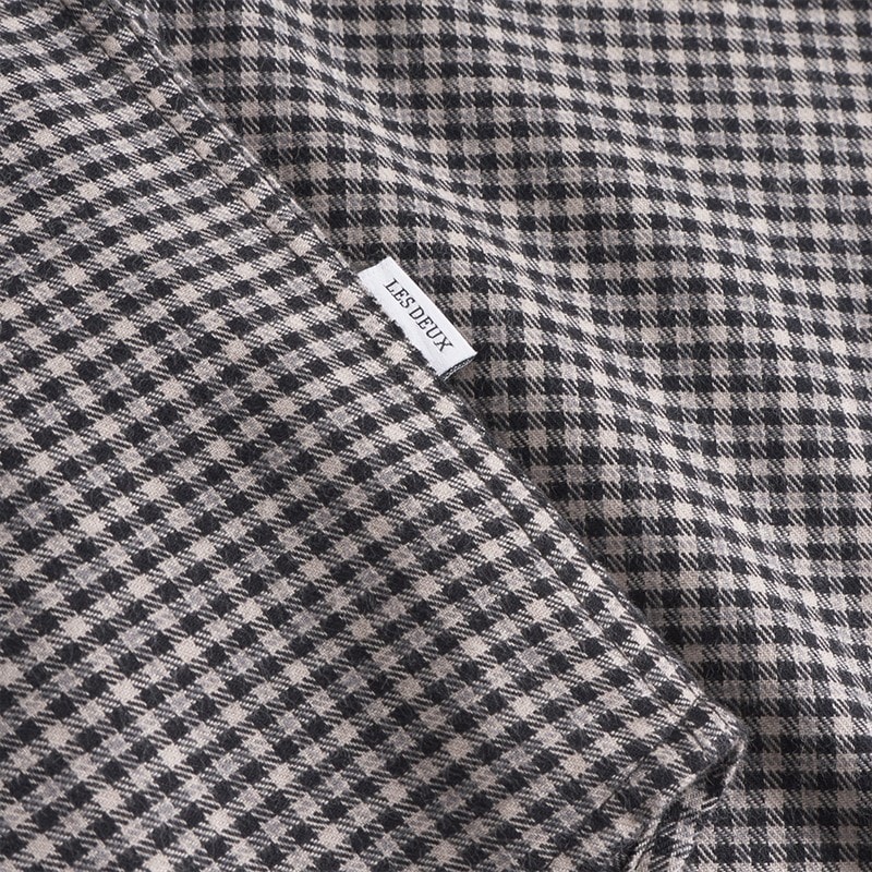 Les Deux Boys Konrad Check Flannel Shirt Gargoyle - Image 4
